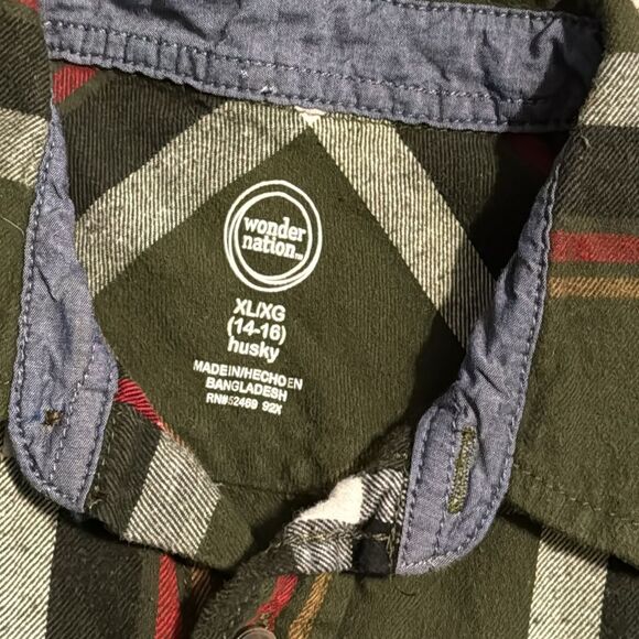 LOT OF‎ 2 FLANNEL SHIRTS- size 14/16 - Picture 4 of 10